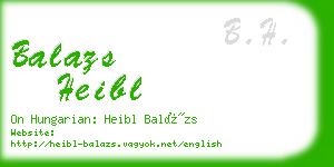 balazs heibl business card